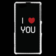 Coque Sony Xperia Z1 Compact I love you noir
