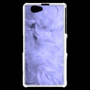 Coque Sony Xperia Z1 Compact Effet de plumes bleues PR