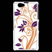 Coque Sony Xperia Z1 Compact motif flora violet