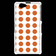 Coque Sony Xperia Z1 Compact pois orange
