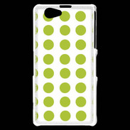 Coque Sony Xperia Z1 Compact pois vert clair