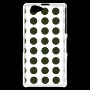 Coque Sony Xperia Z1 Compact pois vert foncé