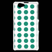 Coque Sony Xperia Z1 Compact pois vert d'eau