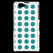 Coque Sony Xperia Z1 Compact pois bleu clair