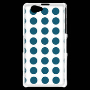 Coque Sony Xperia Z1 Compact pois turquoise