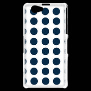 Coque Sony Xperia Z1 Compact pois bleu marine
