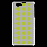 Coque Sony Xperia Z1 Compact pois gris & vert