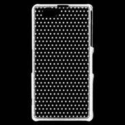Coque Sony Xperia Z1 Compact pois noir & blanc