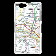 Coque Sony Xperia Z1 Compact Plan de métro de Paris