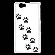 Coque Sony Xperia Z1 Compact pattes de chats/chiens 1
