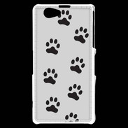 Coque Sony Xperia Z1 Compact pattes de chats/chiens 2