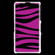 Coque Sony Xperia Z1 Compact zèbre rose & noir