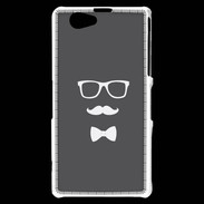 Coque Sony Xperia Z1 Compact moustache & noeud 2