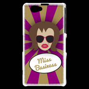 Coque Sony Xperia Z1 Compact Miss business Chatain