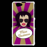 Coque Sony Xperia Z1 Compact Miss business Brune