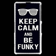 Coque Sony Xperia Z1 Compact Keep Calm Funky Noir