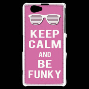 Coque Sony Xperia Z1 Compact Keep Calm Funky Rose