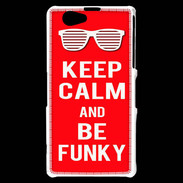 Coque Sony Xperia Z1 Compact Keep Calm Funky Rouge