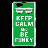 Coque Sony Xperia Z1 Compact Keep Calm Funky Vert