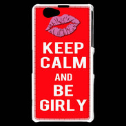 Coque Sony Xperia Z1 Compact Keep calm Girly Rouge