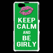 Coque Sony Xperia Z1 Compact Keep Calm Girly Vert