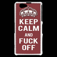 Coque Sony Xperia Z1 Compact Keep Calm Fuck Off Brique