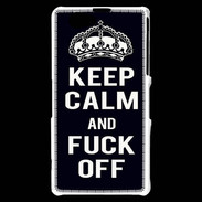 Coque Sony Xperia Z1 Compact Keep Callm Fuck Off Noir