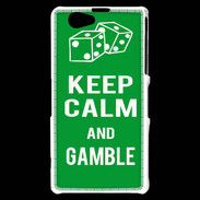 Coque Sony Xperia Z1 Compact Keep Calm Gamble Vert