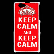 Coque Sony Xperia Z1 Compact Keep Calm Rouge
