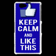 Coque Sony Xperia Z1 Compact Keep Calm Like This Bleu