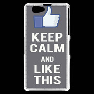Coque Sony Xperia Z1 Compact Keep Calm Like This Gris