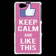 Coque Sony Xperia Z1 Compact Keep Calm Like This Rose