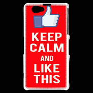 Coque Sony Xperia Z1 Compact Keep Calm Like This Rouge