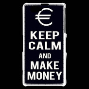 Coque Sony Xperia Z1 Compact Keep Calm Make money Noir