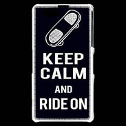 Coque Sony Xperia Z1 Compact Keep Calm Ride on Noir