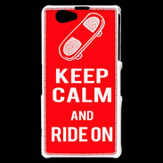 Coque Sony Xperia Z1 Compact Keep Calm Ride on Rouge