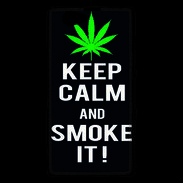 Coque Sony Xperia Z1 Compact Keep Calm Smoke Noir