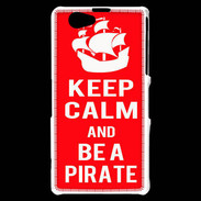 Coque Sony Xperia Z1 Compact Keep Calm Be a Pirate Rouge
