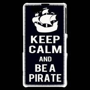 Coque Sony Xperia Z1 Compact Keep Calm Be a Pirate Noir