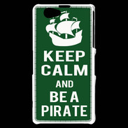 Coque Sony Xperia Z1 Compact Keep Calm Be a Pirate Vert