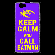 Coque Sony Xperia Z1 Compact Keep Calm Call Batman Violet