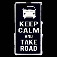 Coque Sony Xperia Z1 Compact Keep Calm Take Road Noir