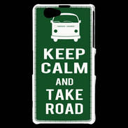 Coque Sony Xperia Z1 Compact Keep Calm Take road Vert