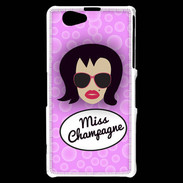 Coque Sony Xperia Z1 Compact Miss Champagne Brune