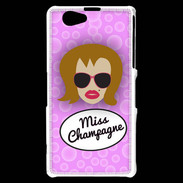 Coque Sony Xperia Z1 Compact Miss Champagne Rousse