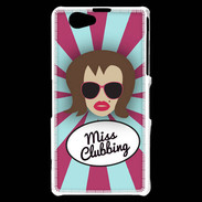 Coque Sony Xperia Z1 Compact Miss Clubbing Chatain