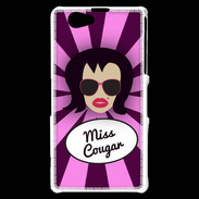 Coque Sony Xperia Z1 Compact Miss Cougar Brune