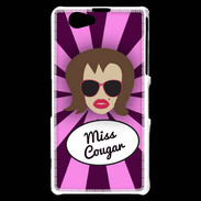 Coque Sony Xperia Z1 Compact Miss Cougar Chatain