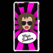 Coque Sony Xperia Z1 Compact Miss Fashion Chatain