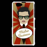 Coque Sony Xperia Z1 Compact Mister Business Brun